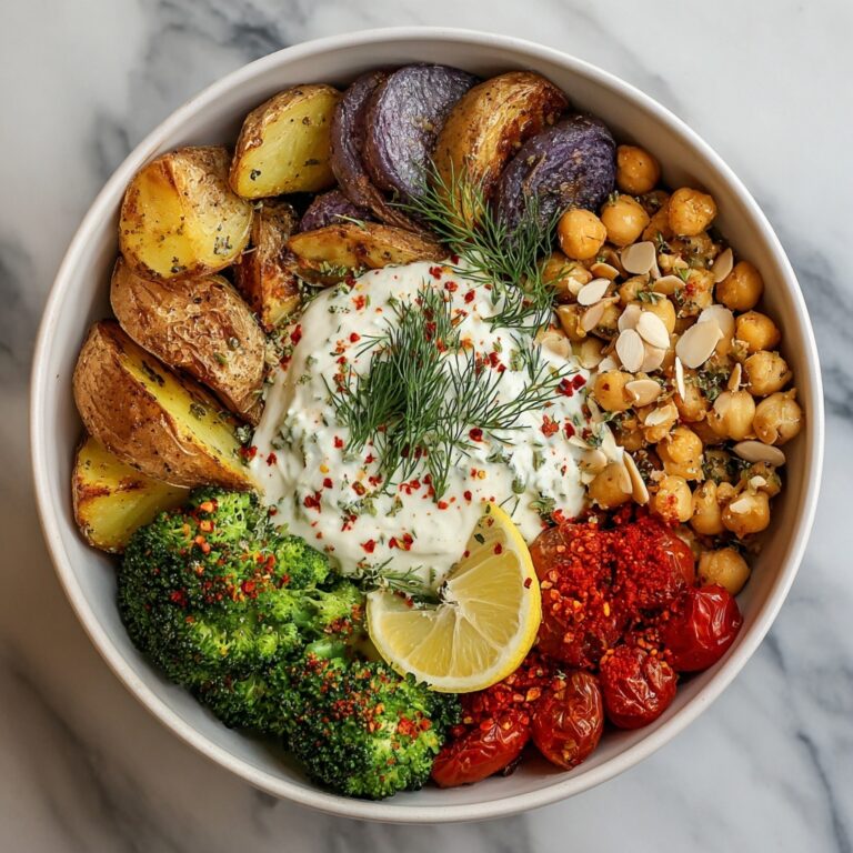 Mediterranean Roasted Potato Tzatziki Bowl Recipe
