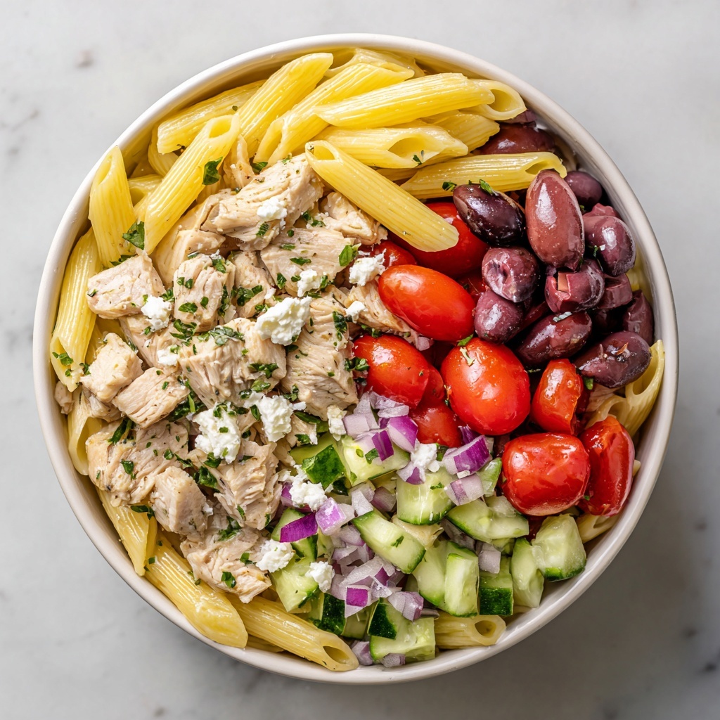 Mediterranean Chicken Pasta Salad Recipe - Recipe Image