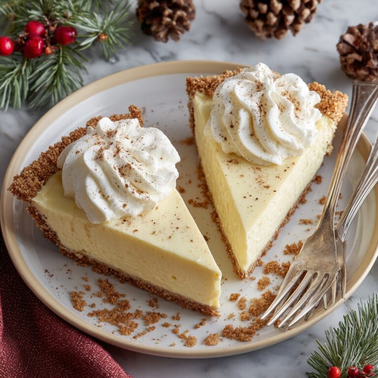 Chilled Eggnog Pie: Creamy, Spiced Holiday Dessert with a Festive Twist Recipe
