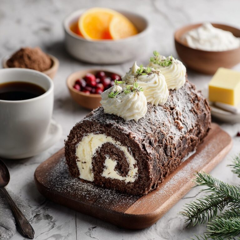 Classic Yule Log Cake (Bûche de Noël) Recipe