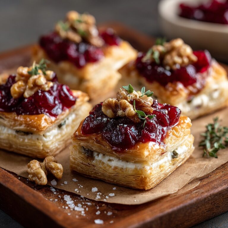 Holiday Cranberry Brie Puff Pastry Tartlets Recipe