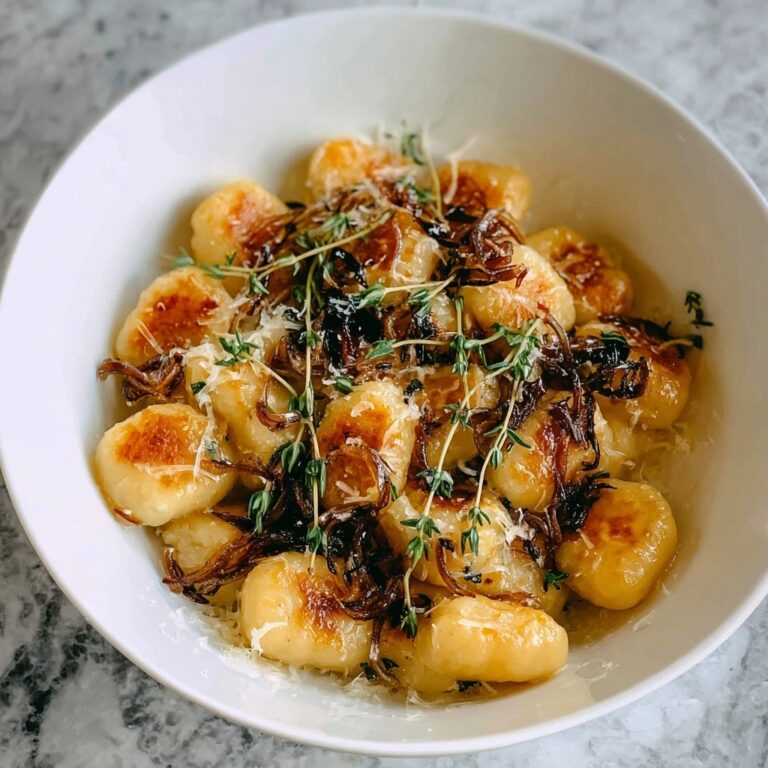 Gnocchi with Caramelized Onions and Gruyère Recipe
