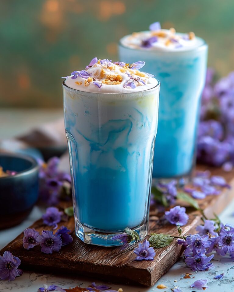 Iced Butterfly Pea Flower Tea Latte Recipe