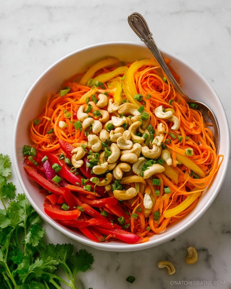 Korean Carrot Salad with Cashews and Vibrant Vegetables Recipe