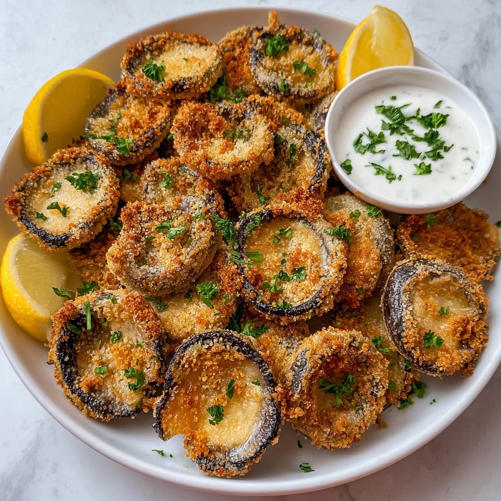 Christmas Fried Sliced Mushrooms with Ranch Recipe - Recipe Image