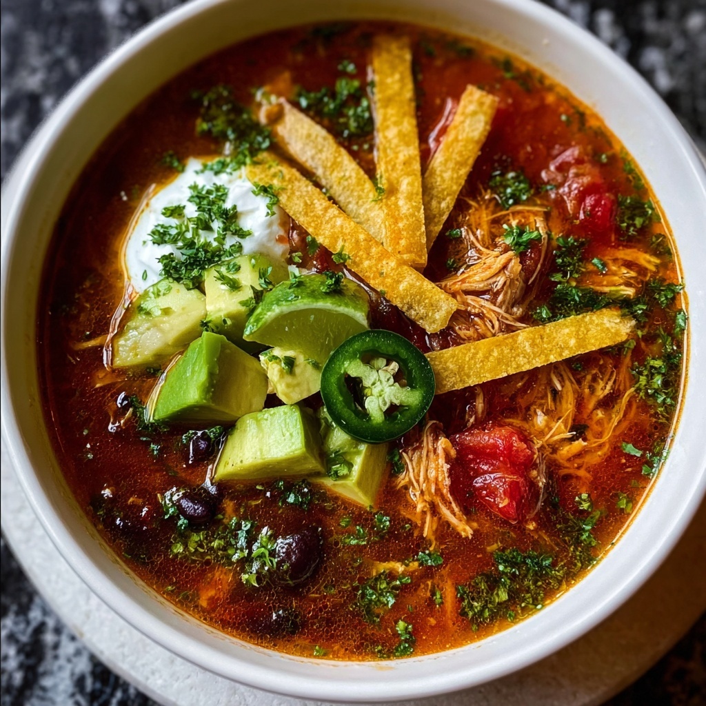 Poblano Chicken Tortilla Soup Recipe - Recipe Image