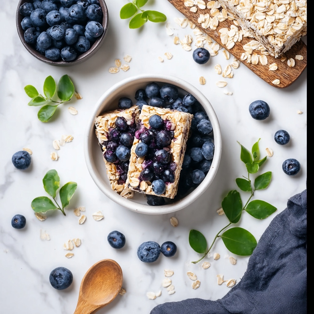 Blueberry Oatmeal Breakfast Bars Recipe - Recipe Image