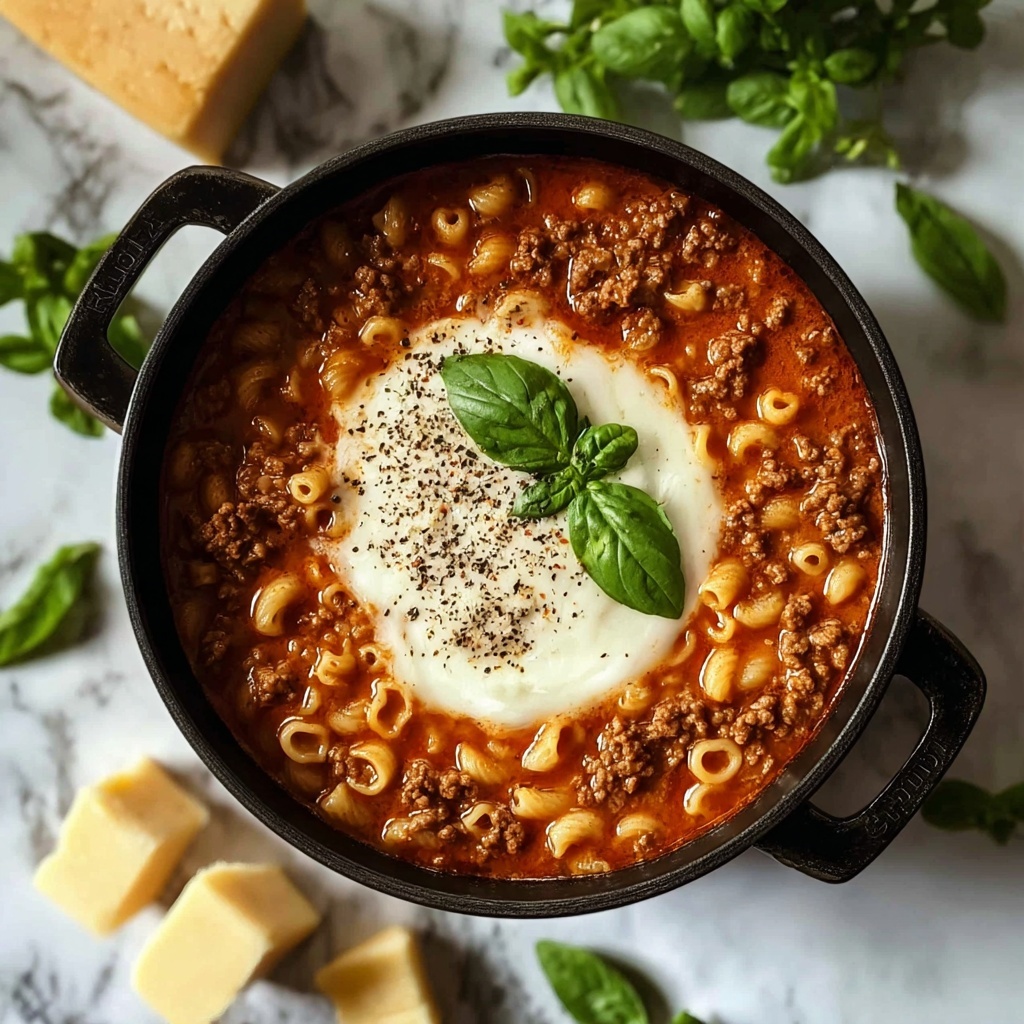 Alfredo Lasagna Soup Recipe - Recipe Image