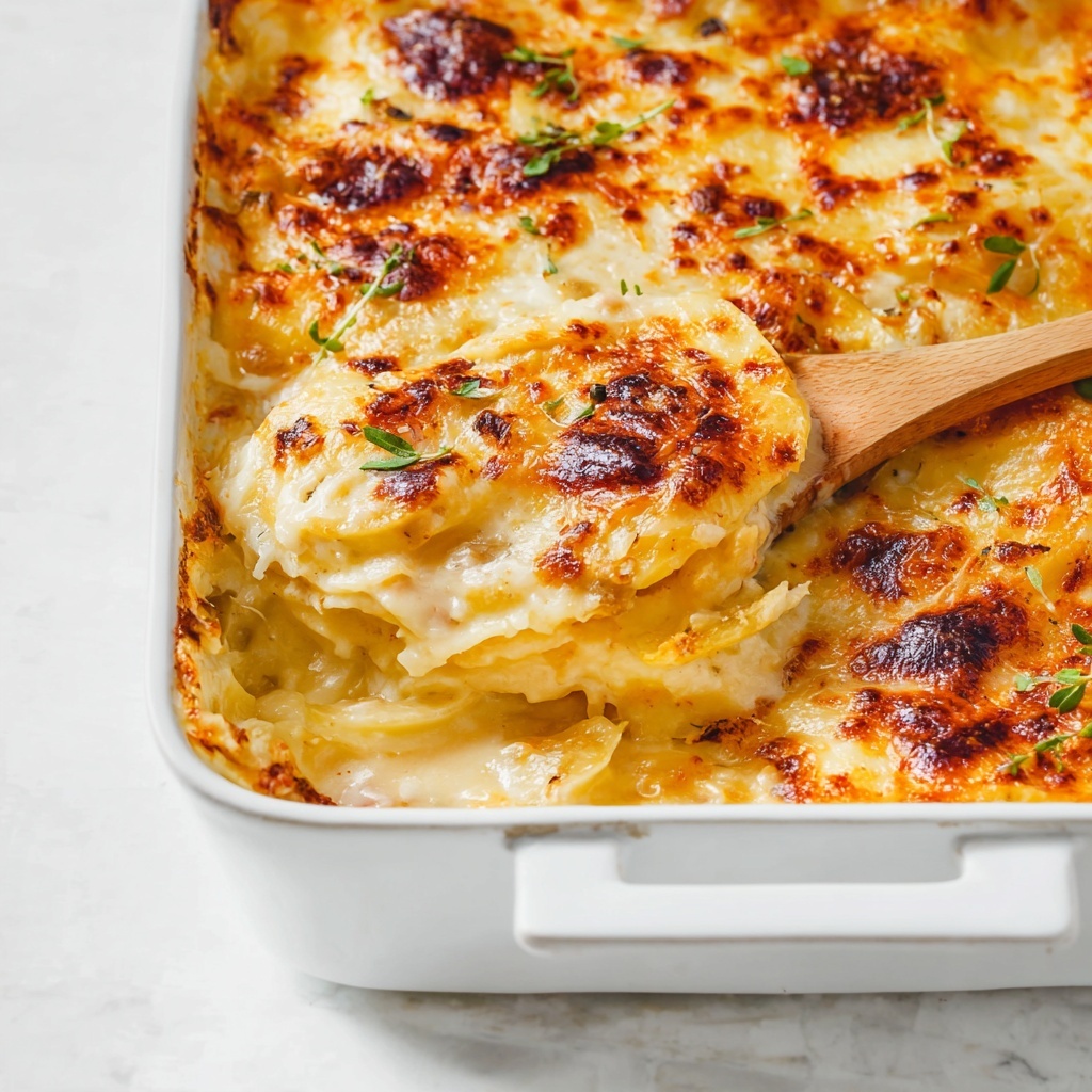 Christmas Cheddar Scalloped Potatoes Recipe - Recipe Image
