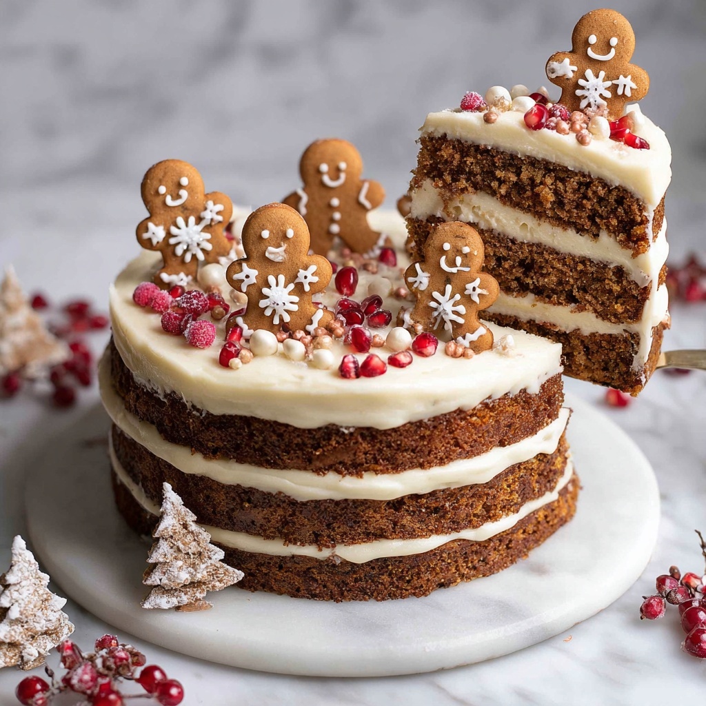 Christmas Vegan Gingerbread Cake Recipe - Recipe Image