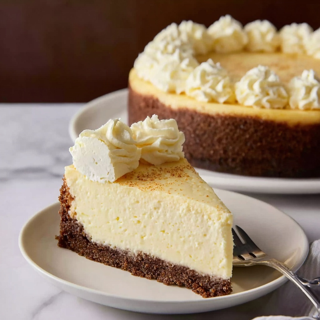 Christmas Eggnog Cheesecake Recipe - Recipe Image