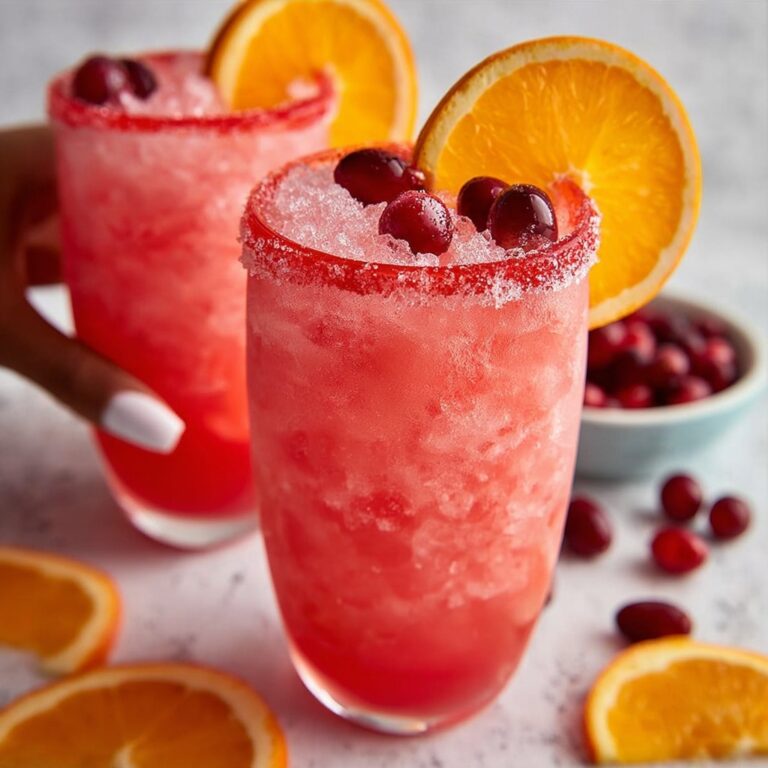 Sparkling Cranberry Lemonade Slush Drink Recipe