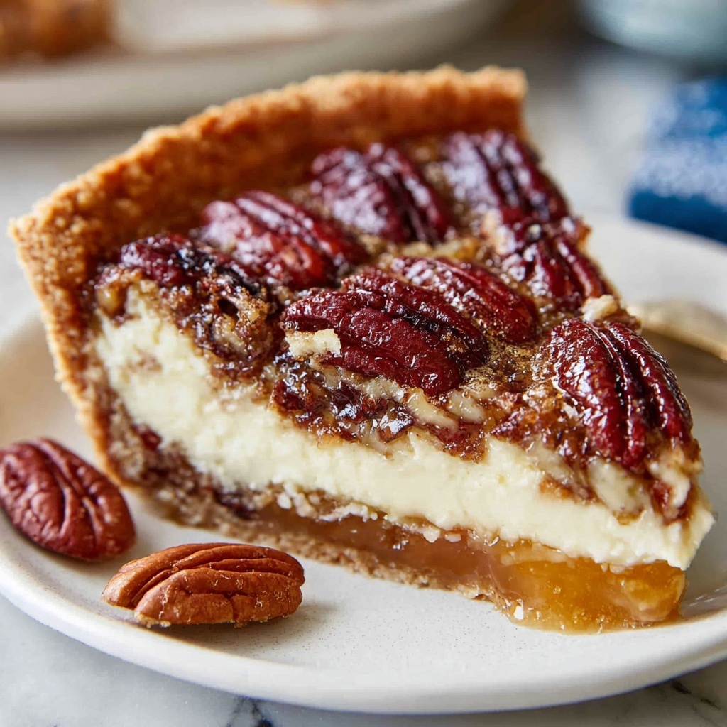Pecan Cheesecake Pie Recipe - Recipe Image