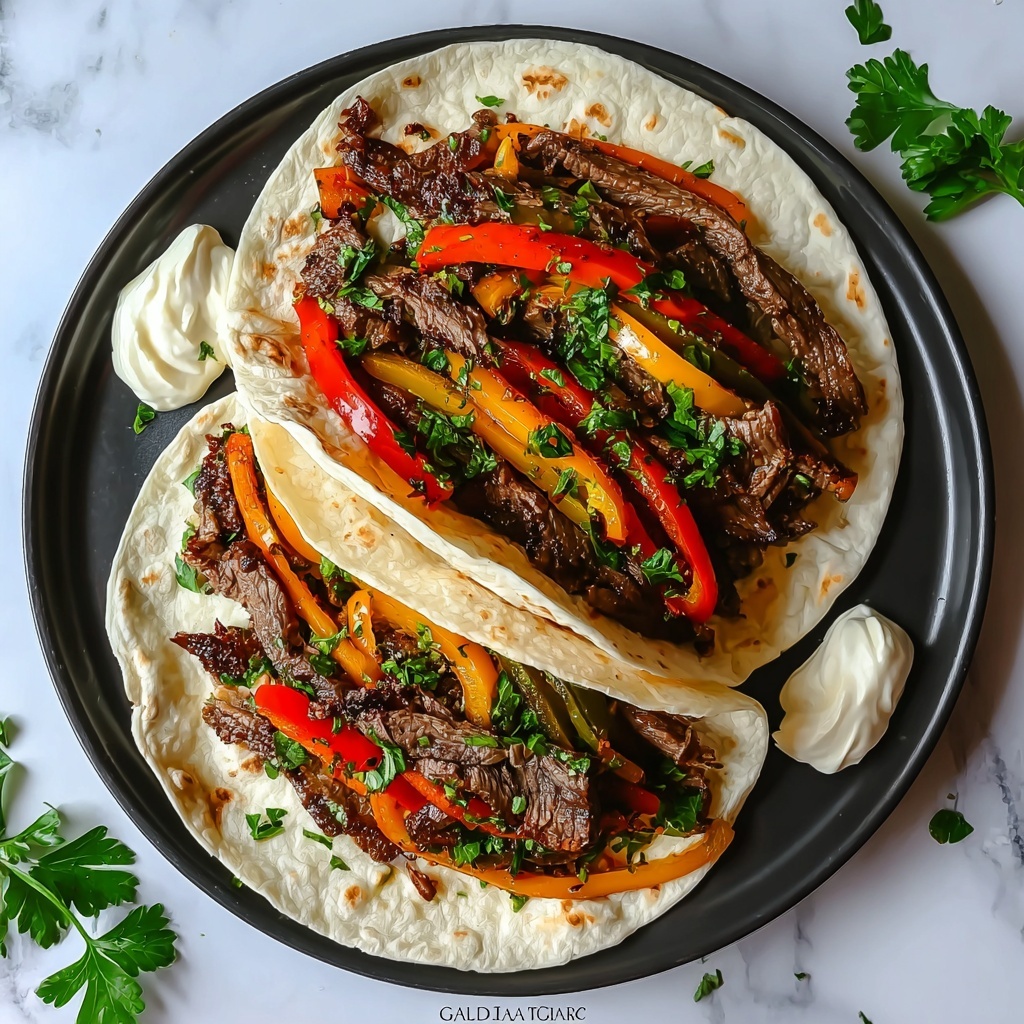 Crispy Philly Cheesesteak Grilled Wraps Recipe - Recipe Image
