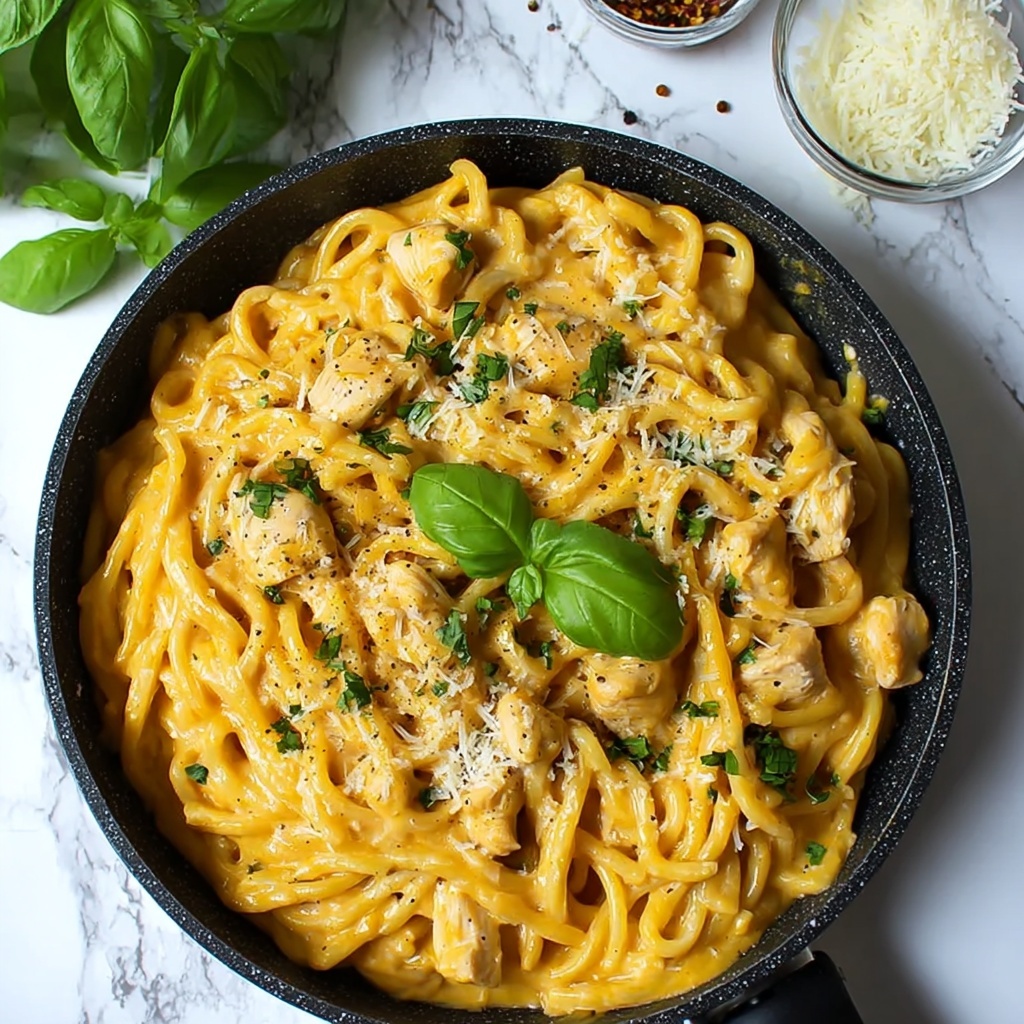 Creamy Cheesy Chicken Pasta Recipe - Recipe Image
