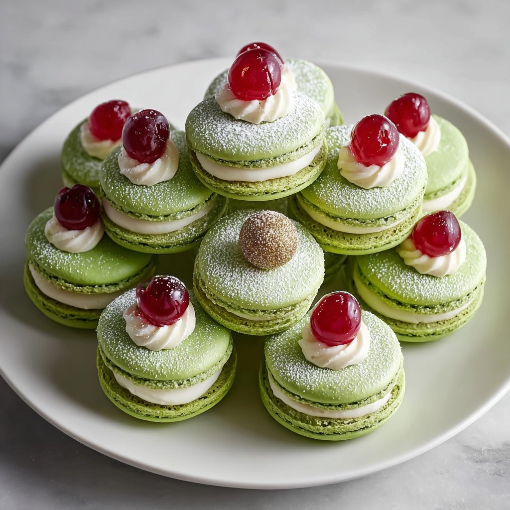 Christmas Tree Macaron Cake Recipe - Recipe Image