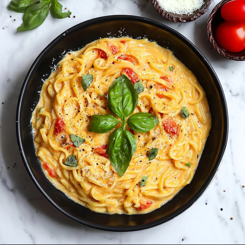High Protein Creamy Roasted Red Pepper Pasta Recipe - Recipe Image