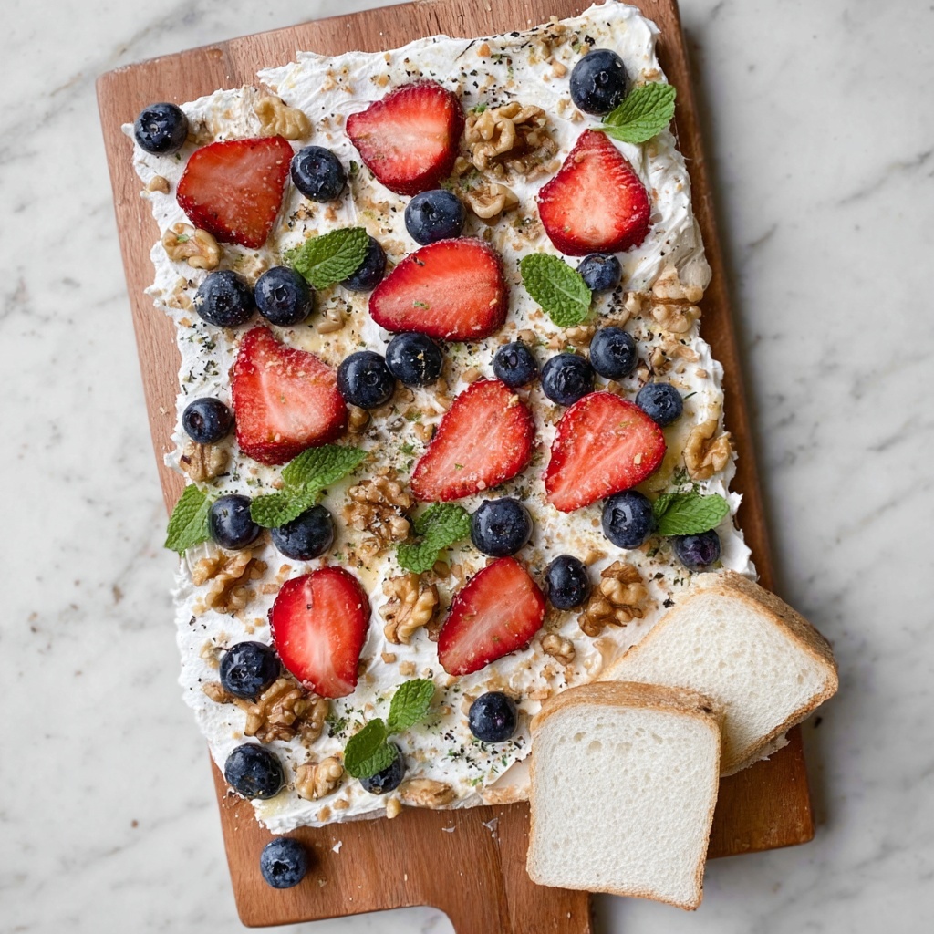Butter Board with Strawberries, Blueberries, Walnuts, and Honey Recipe - Recipe Image