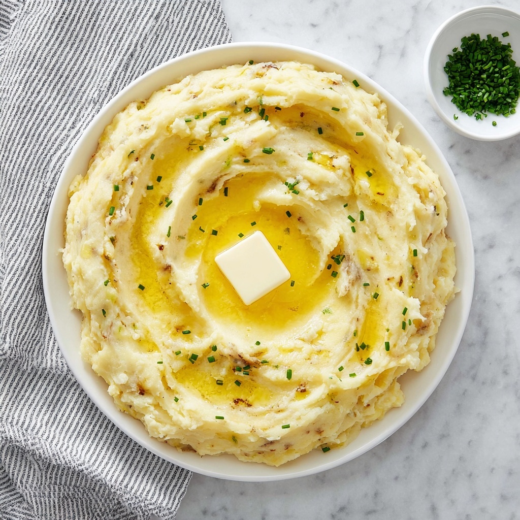 Roasted Garlic Mashed Potatoes with Thyme and Chives Recipe - Recipe Image