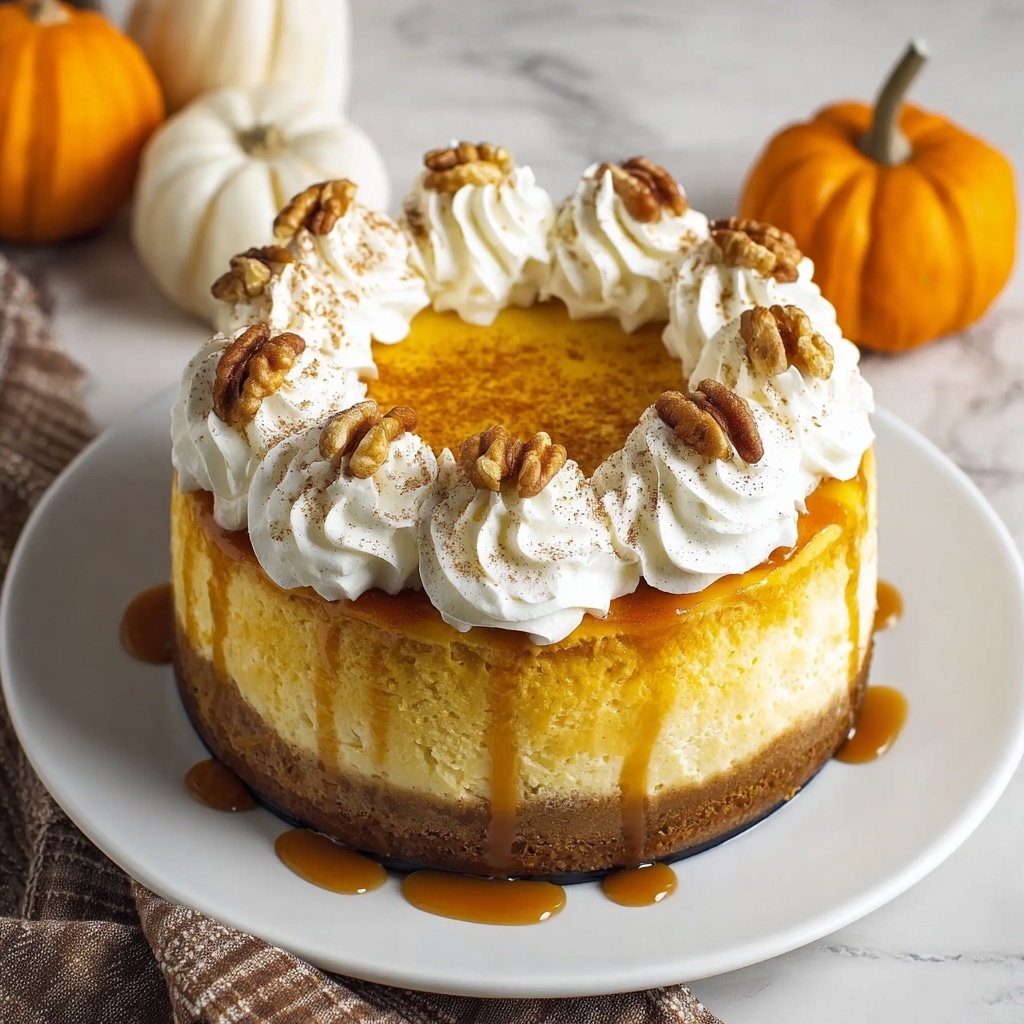 Spiced Baked Pumpkin Cheesecake Recipe - Recipe Image