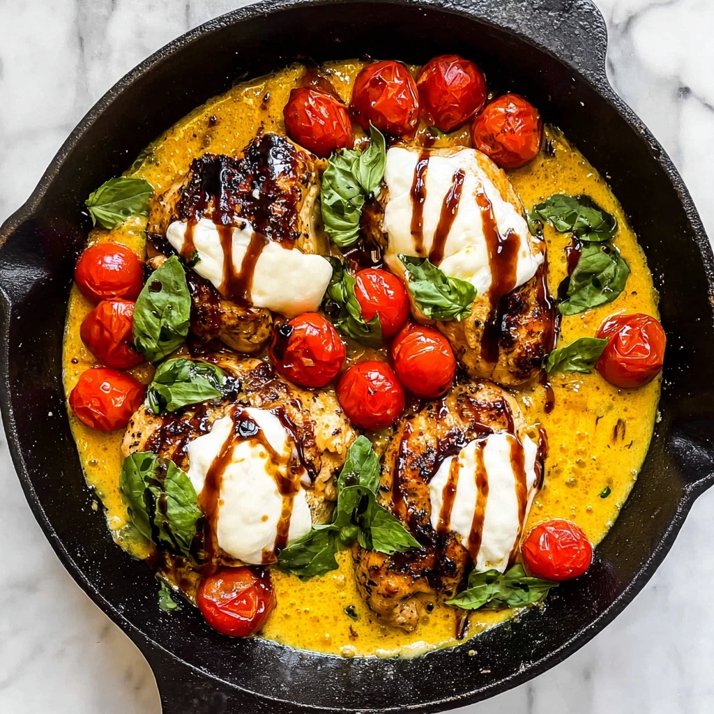 Baked Caprese Chicken with Cherry Tomatoes and Mozzarella Recipe - Recipe Image