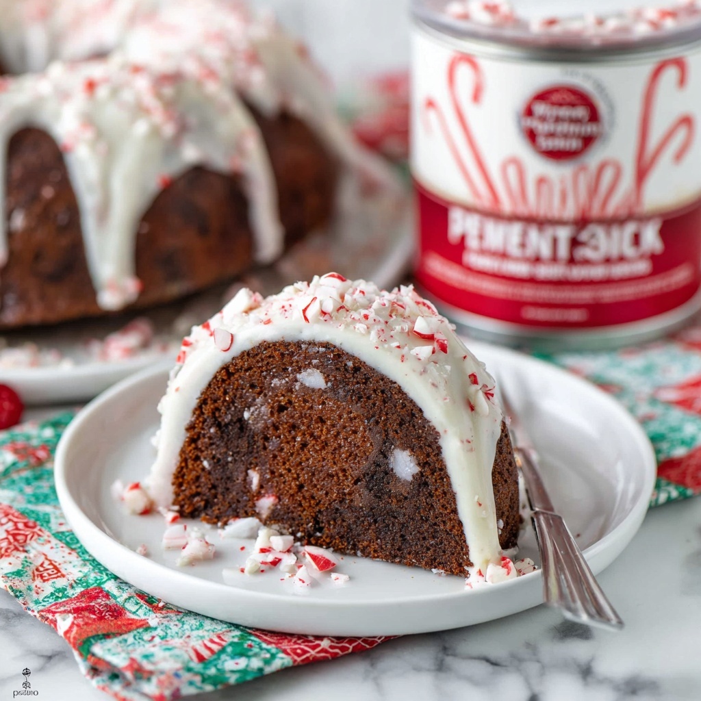 Chocolate Peppermint Bundt Cake Recipe - Recipe Image