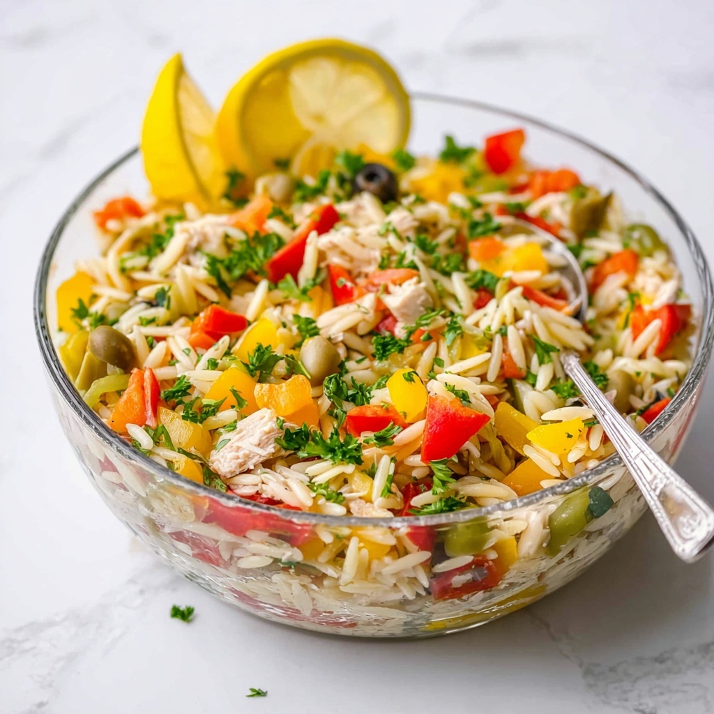Orzo Chicken Salad with Lemon Dijon Dressing Recipe - Recipe Image
