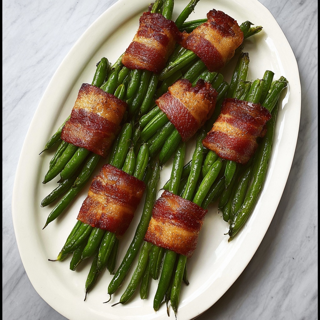 Green Bean Bundles Wrapped in Bacon Recipe - Recipe Image