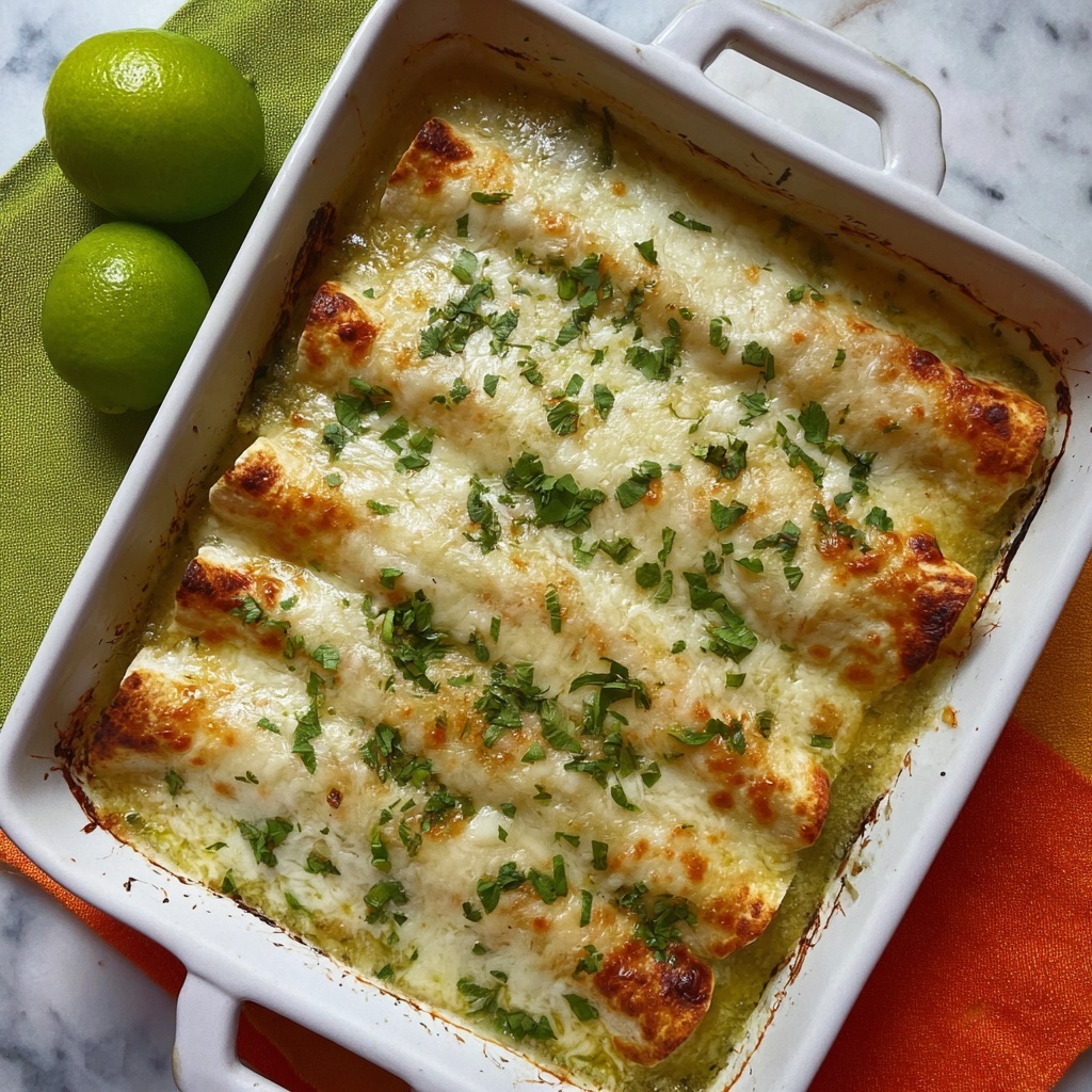 Leftover Turkey Enchiladas with Green Salsa and Crema Recipe - Recipe Image