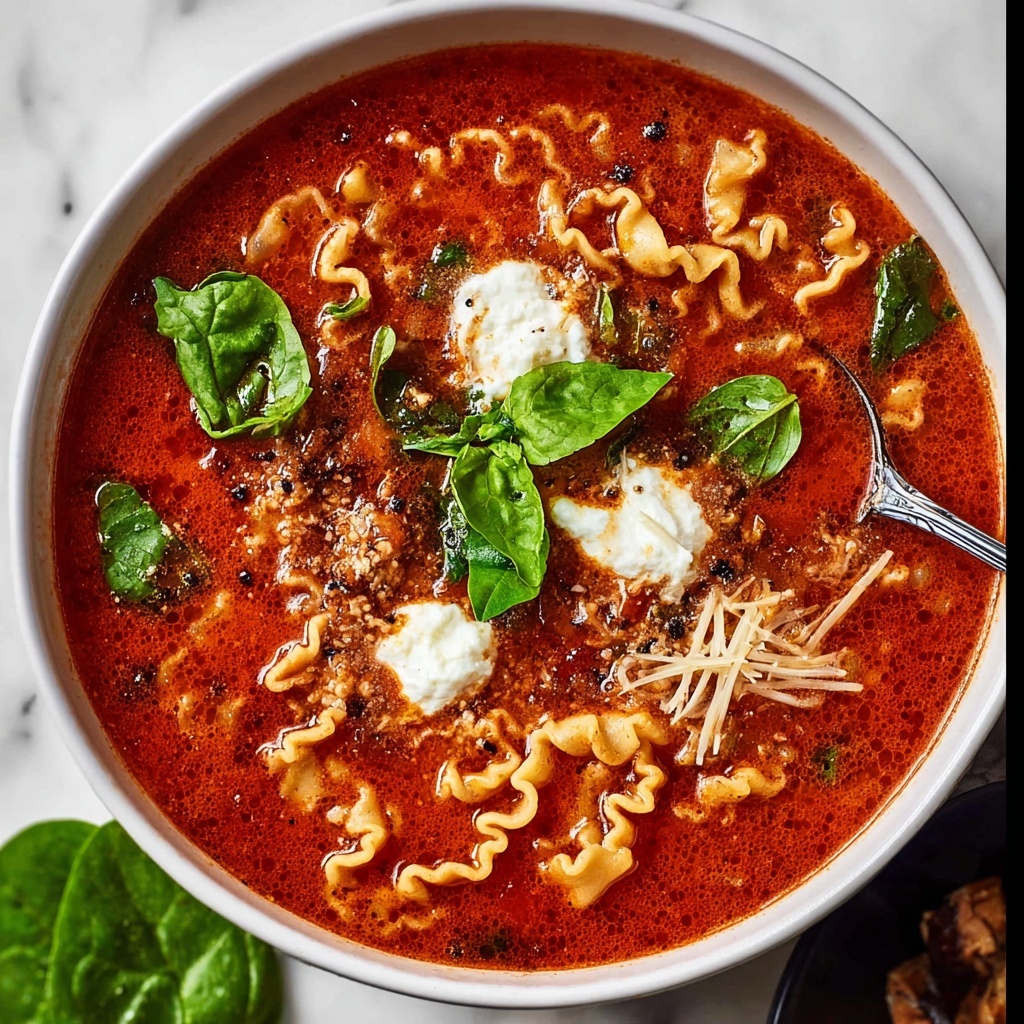Lasagna Soup with Ricotta and Mozzarella Recipe - Recipe Image