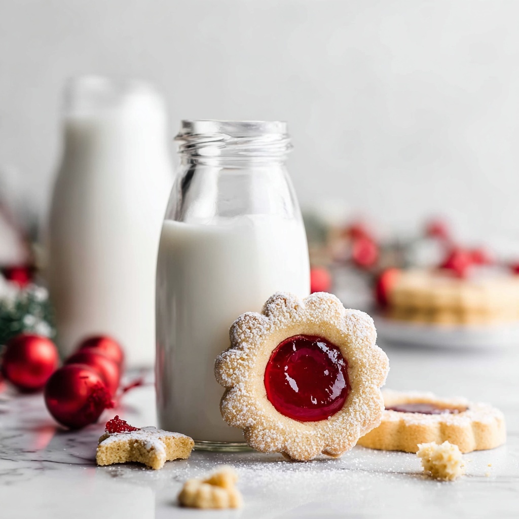 Homemade Linzer Cookies with Cherry Jam Recipe - Recipe Image