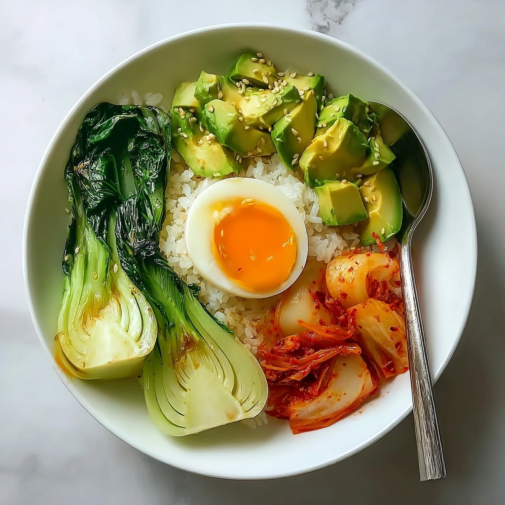 Kimchi Rice Bowl with Jammy Eggs Recipe - Recipe Image