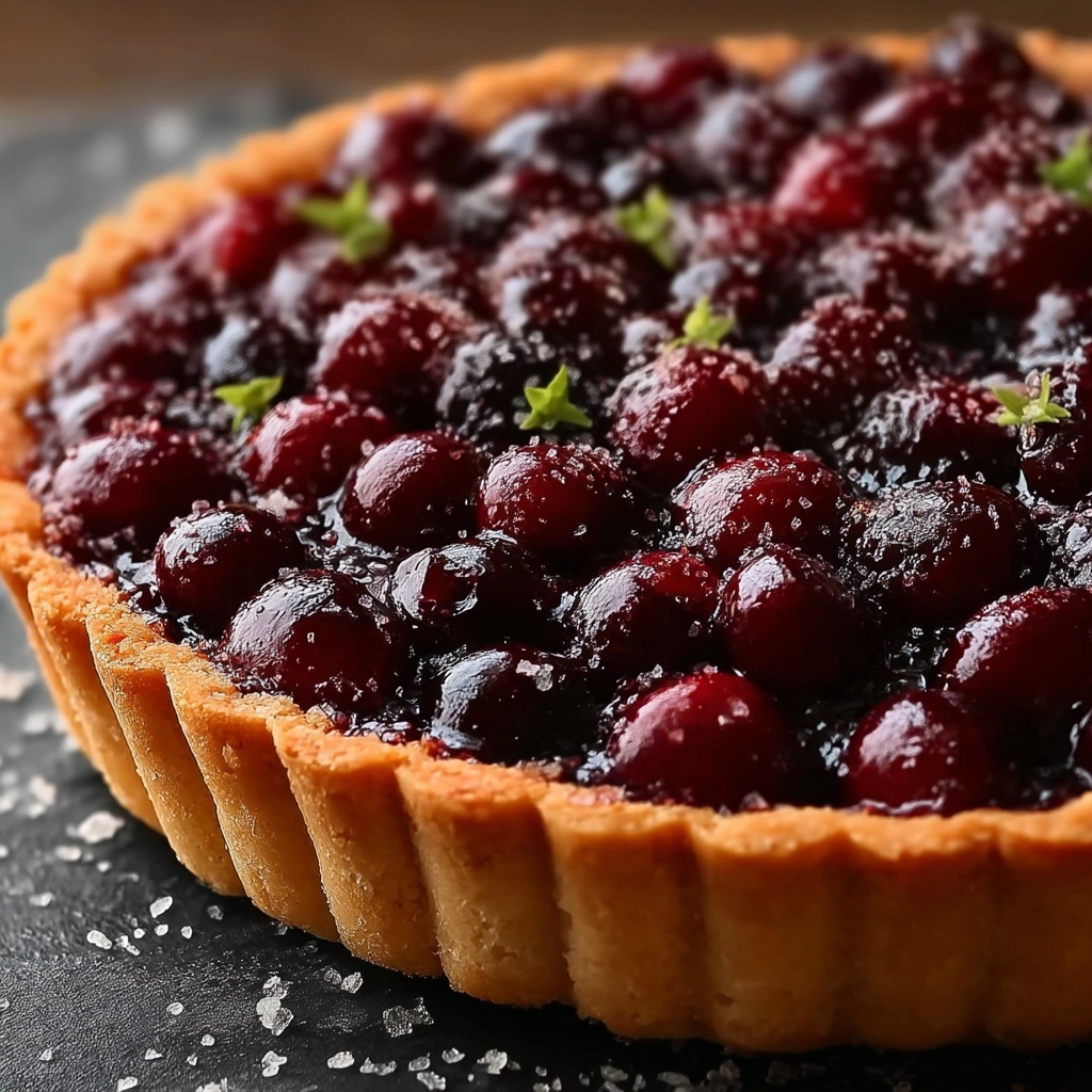 Sour Cherry Frangipane Tart Recipe - Recipe Image