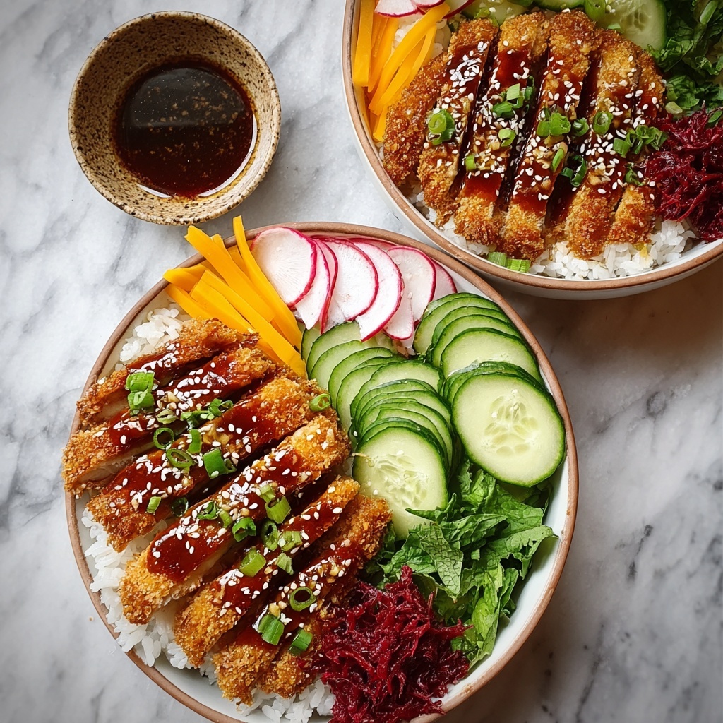 Japanese Chicken Katsu Bowls with Tonkatsu Sauce Recipe - Recipe Image
