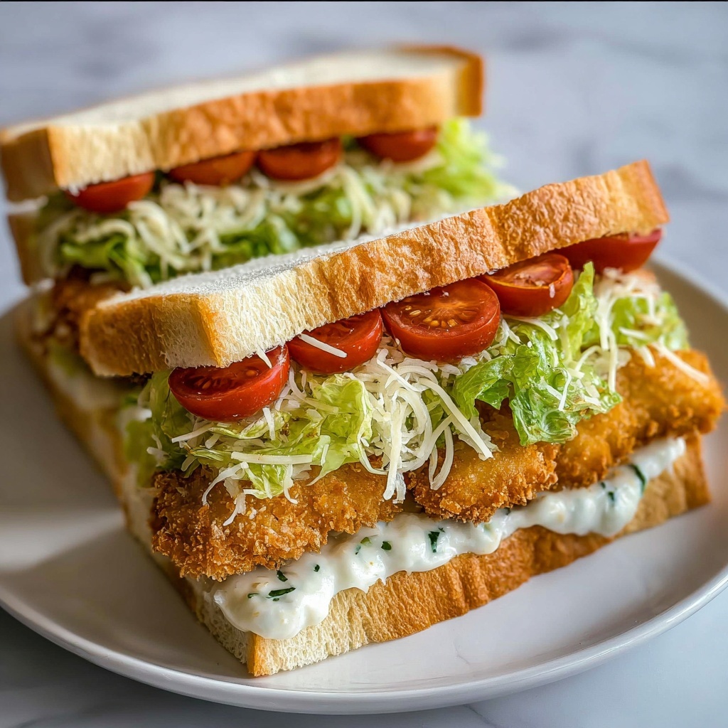 Crunchy Chicken Caesar Sandwich Recipe - Recipe Image