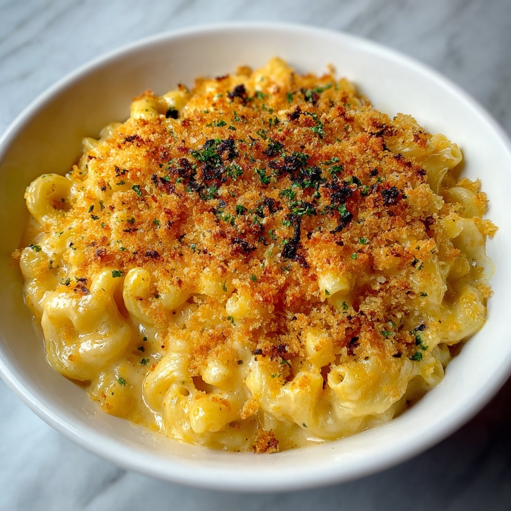 Creamy Baked Cheddar Mac-and-Cheese Recipe - Recipe Image