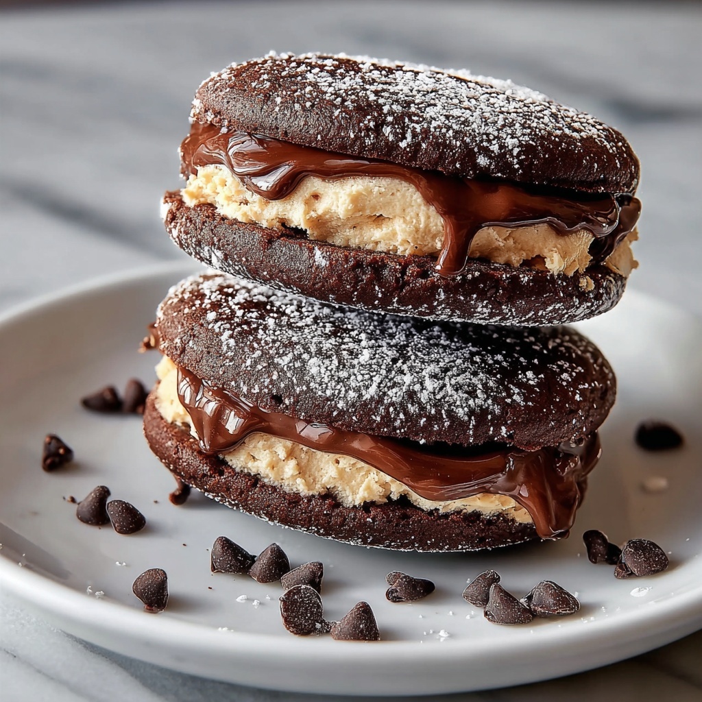 Brownie Cookie Dough Sandwich Cookies Recipe - Recipe Image