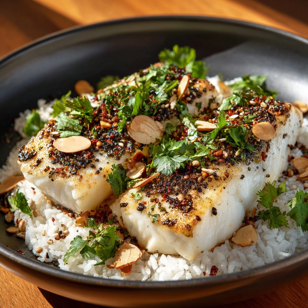 Haddock with Sticky Rice Recipe - Recipe Image