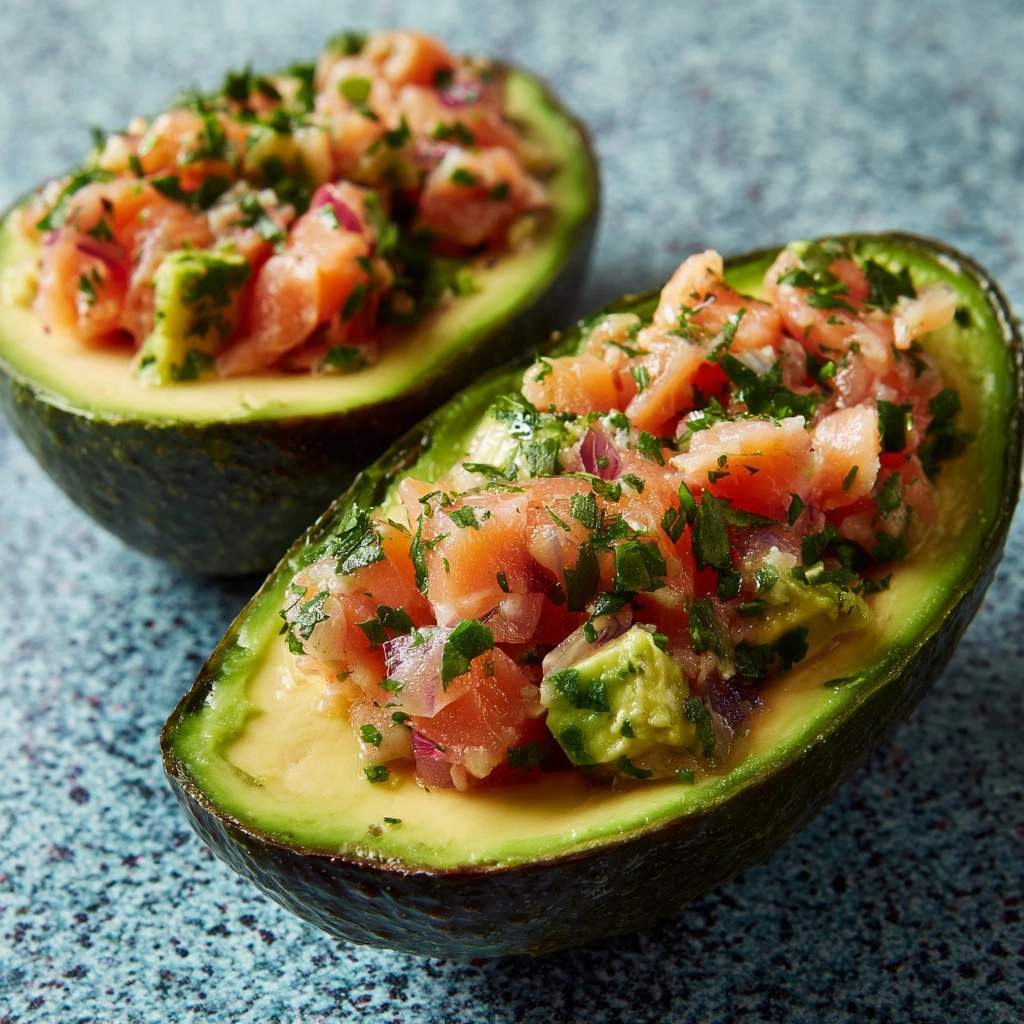 Salmon-Stuffed Avocados Recipe - Recipe Image