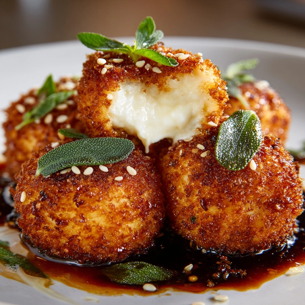 Fried Goat Cheese with Tarragon and Honey Recipe - Recipe Image