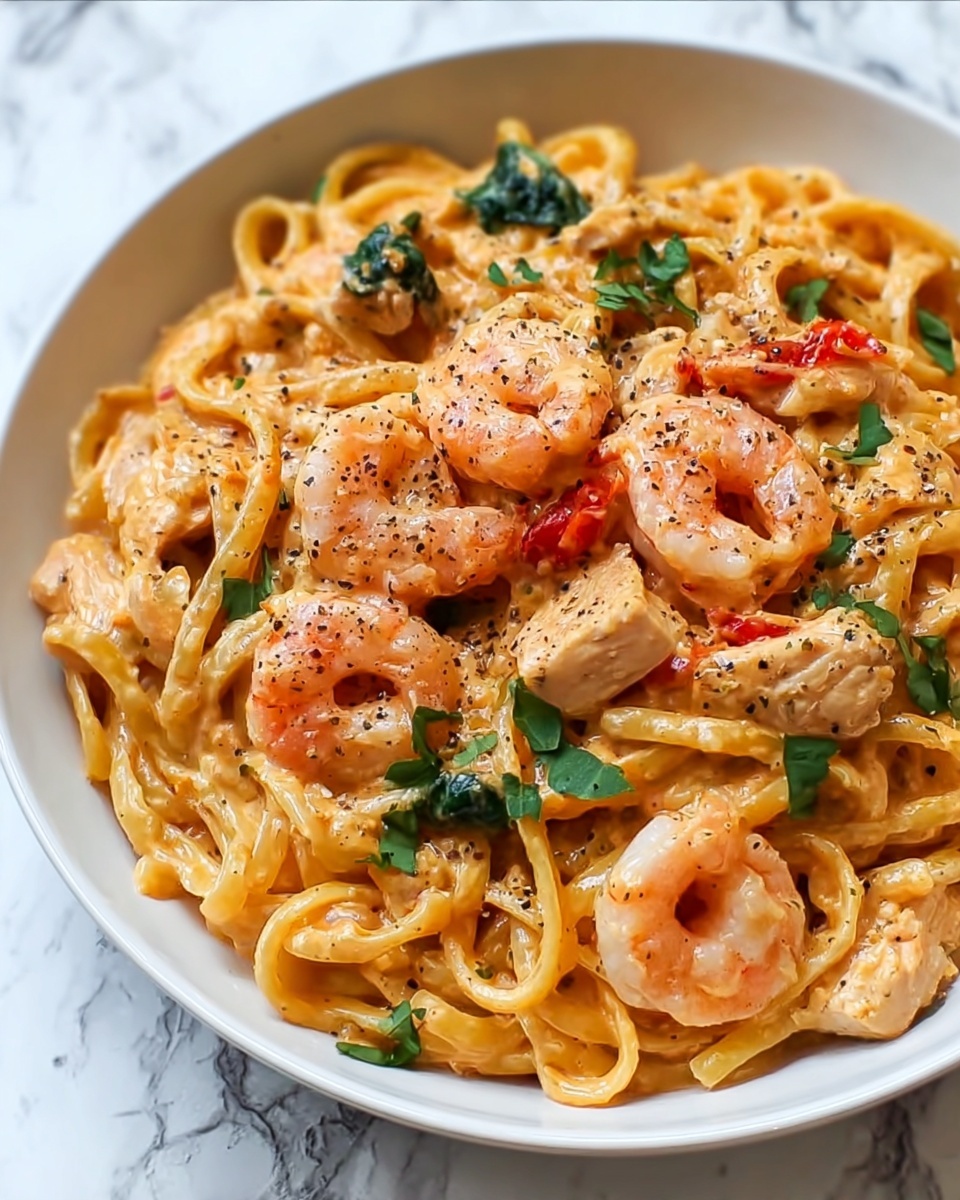 Cajun Chicken and Shrimp Pasta Recipe - Recipe Image