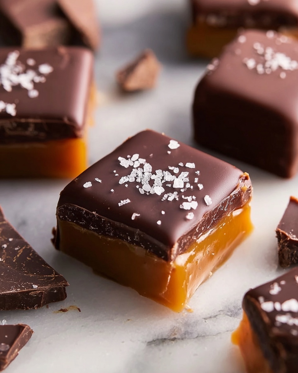 Homemade Chocolate Caramels Recipe - Recipe Image