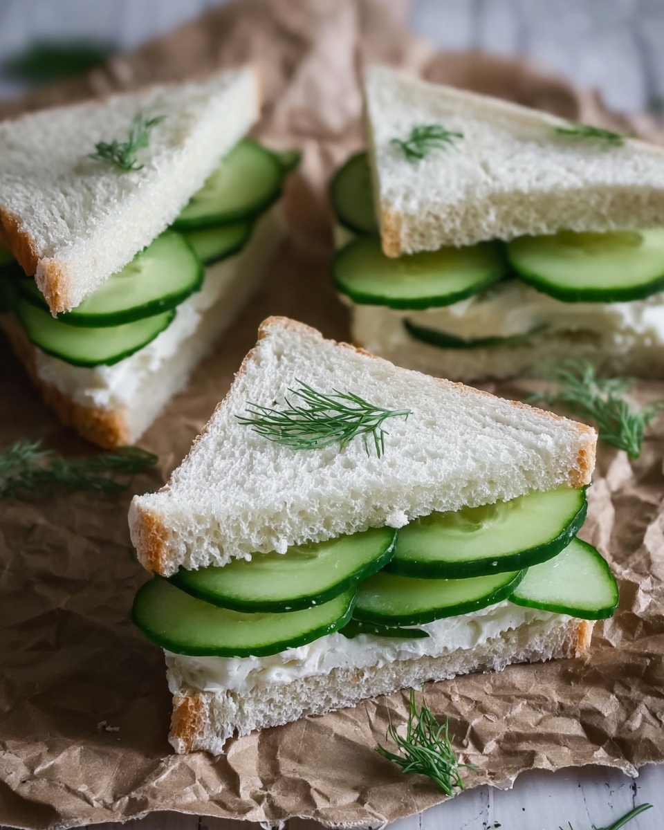 Cucumber Tea Sandwiches Recipe - Recipe Image