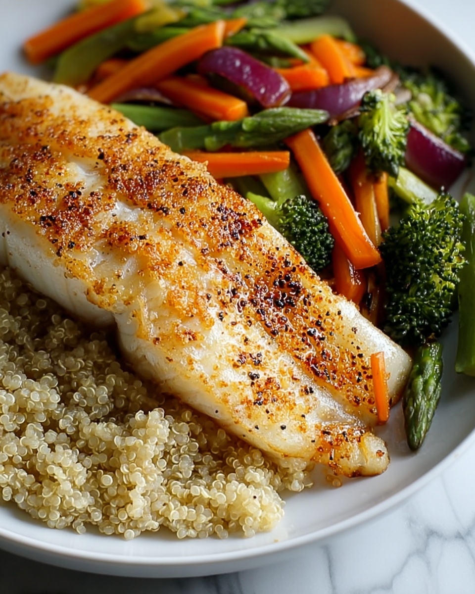 Seared Fish with Quinoa and Veggies Recipe - Recipe Image