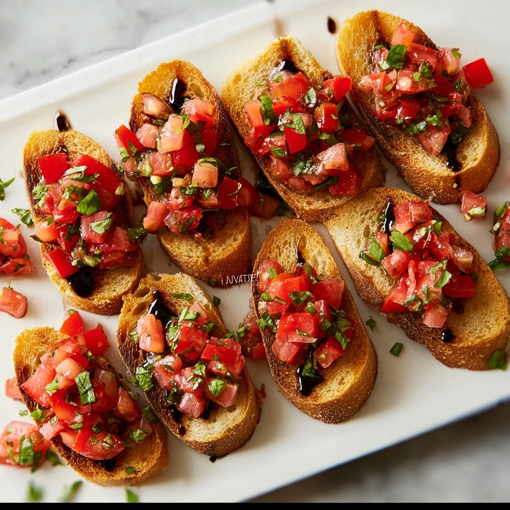 Easy Tomato Bruschetta with Fresh Basil and Parmesan Recipe - Recipe Image