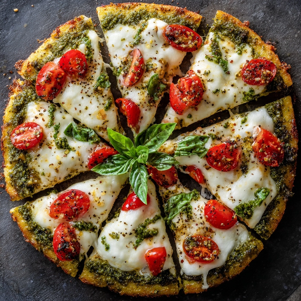 Veggie Garden Pesto Pizza Recipe - Recipe Image