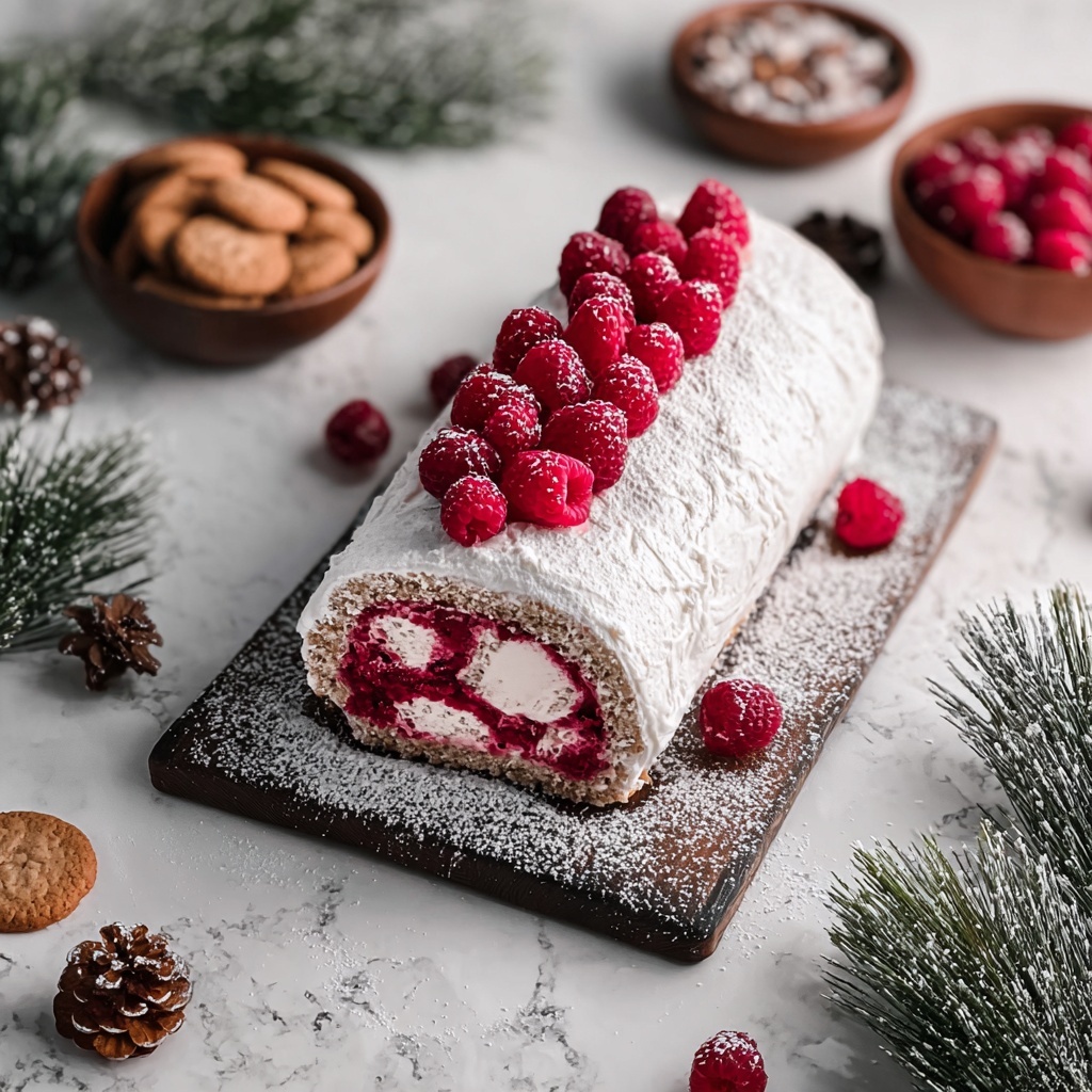 Christmas Raspberry Cake Roll Recipe - Recipe Image