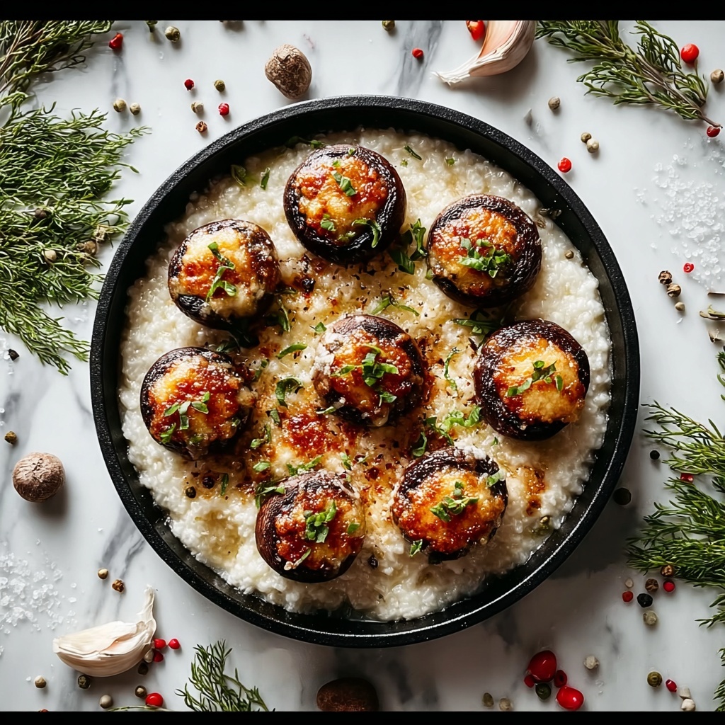Christmas Stuffed Mushrooms Recipe - Recipe Image