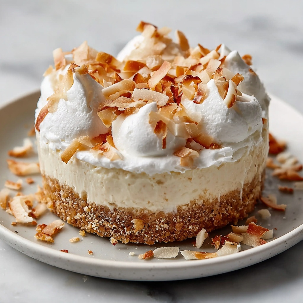 No-Bake Coconut Cheesecake Recipe - Recipe Image