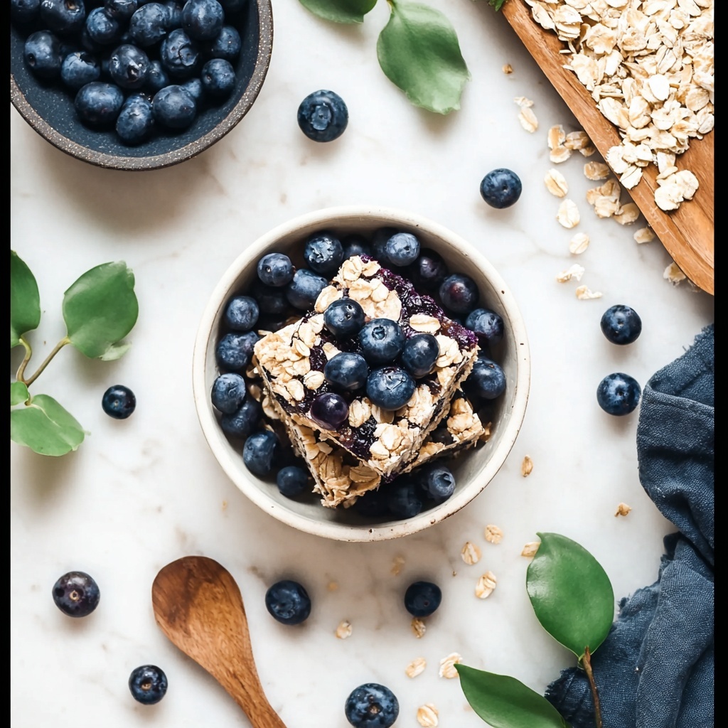 Blueberry Oatmeal Breakfast Bars Recipe - Recipe Image